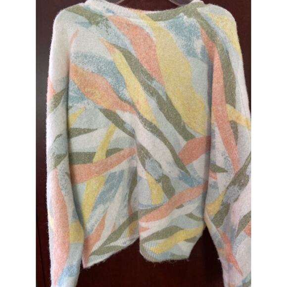 Rachel Zoe Eyelash Cropped Sweater Multicolor XS NWTs - Picture 2 of 5